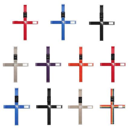 Luggage Reinforcement Straps With Combination Lock Rainbow - durable rainbow luggage strap with combination lock for travel security and identification