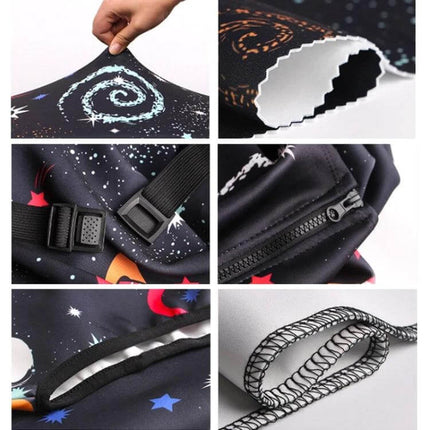 Luggage Protection Cover Elastic for Travel and Dust Prevention - stretchy polyester spandex cover with zipper, straps, breathable wear-resistant fabric