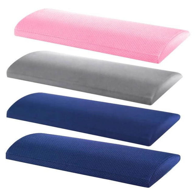 Lumbar Support Pillow For Sleep During Pregnancy Blue - memory foam lumbar cushion for lower-back support during pregnancy, removable cover, 56x26x5 cm