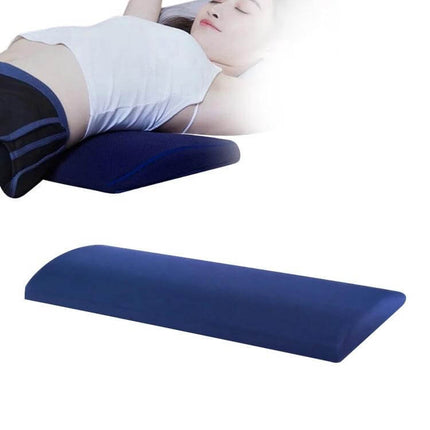 Alt Tag: Lumbar Support Pillow For Sleep During Pregnancy Blue memory foam lumbar pillow 56x26x5 cm removable cover for expectant mothers