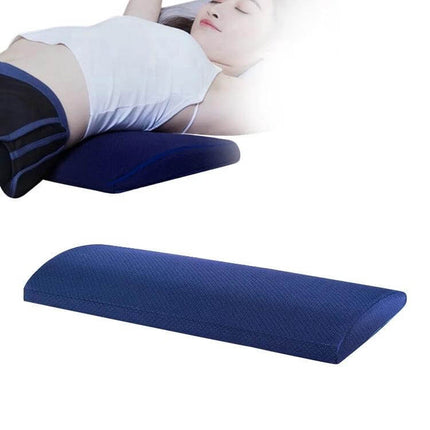 Lumbar Support Pillow For Sleep During Pregnancy Blue memory foam lumbar pillow for lower-back support while resting