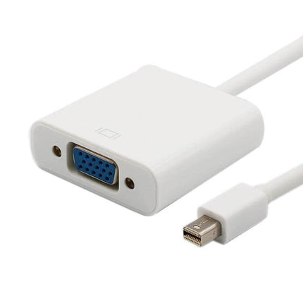 Mini DisplayPort to VGA Adapter Cable for Monitor Connections - white Mini DisplayPort to VGA adapter for laptop to monitor/projector