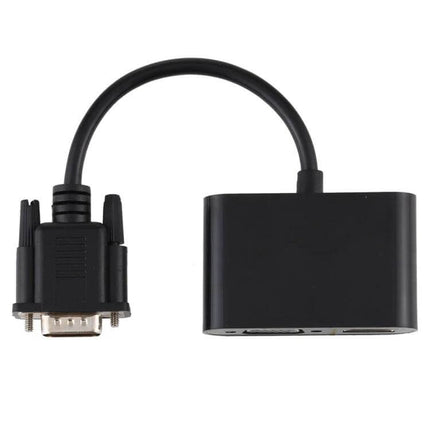 Adapter for Connecting VGA Devices to HDMI TVs with Audio Support - black VGA to HDMI converter cable for presentations and home media