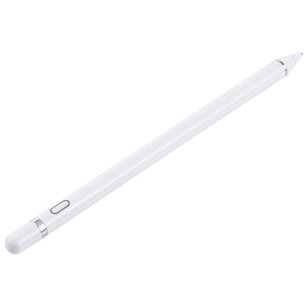 Universal Active Capacitive Stylus Pen for Touch Screens - slim white high-sensitivity stylus for Android, iOS, Windows tablets and phones