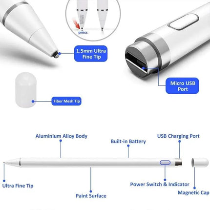 Universal Active Capacitive Stylus Pen for Touch Screens
