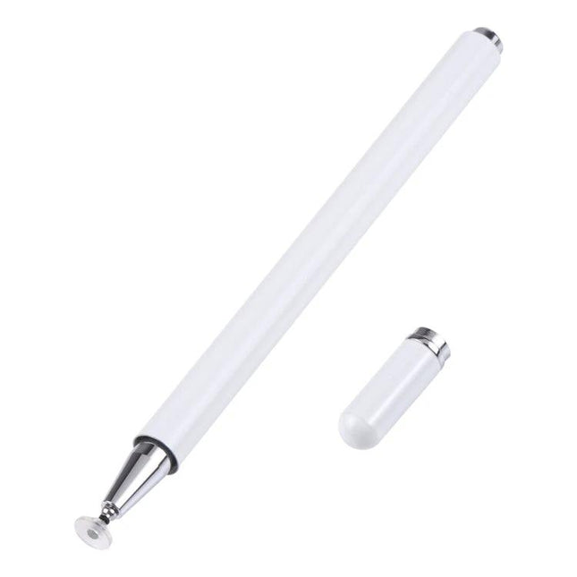 Universal Silicone Disc Nib Stylus Pen with Magnetic Cap white stylus with removable magnetic cap for touchscreen drawing and precision input