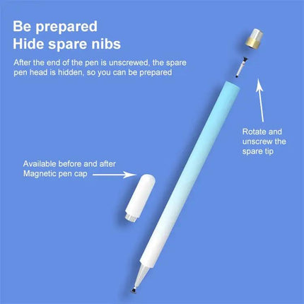 Universal Stylus Pen for Touch Screens with Magnetic Cap