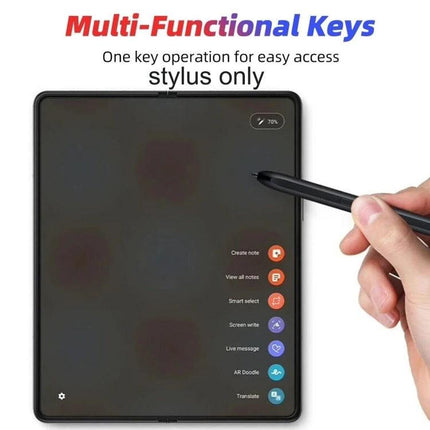 Stylus Pen for Samsung Galaxy Z Fold and Flip Series – black active stylus writing on Galaxy Z Fold screen for notes, sketching, precise navigation
