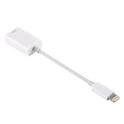 Practical Camera Adapter for Importing Photos to iPhone Devices - white Lightning to USB adapter for transferring camera photos to iPhone
