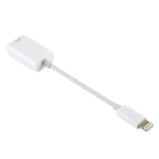 Practical Camera Adapter for Importing Photos to iPhone Devices - white Lightning to USB adapter for transferring camera photos to iPhone