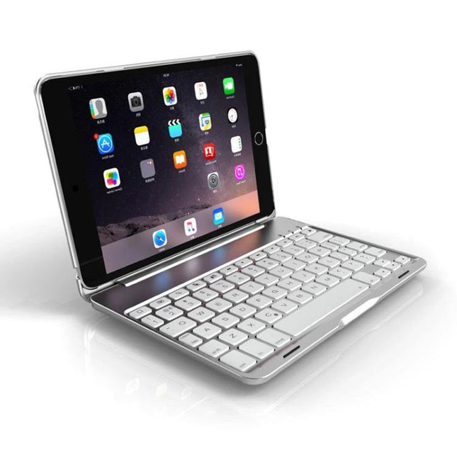 Aluminum Bluetooth Keyboard Case for iPad Mini 4 and 5 with Backlit Keys - slim aluminum alloy protective keyboard cover for iPad Mini