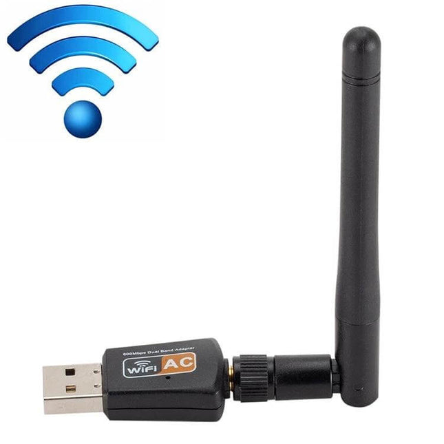 Dual Band USB WiFi Adapter for Wireless Connectivity - Realtek 8811CU USB dongle with external antenna for streaming, gaming, remote work