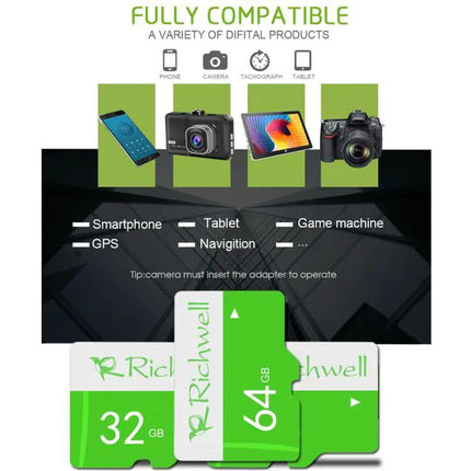 Richwell 32GB Class 10 Micro SD Card for Cameras and Devices