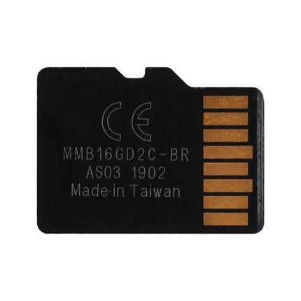 Richwell 16GB Class 10 Micro SD Memory Card for Cameras and Devices – black microSD card back view showing gold contacts and model markings