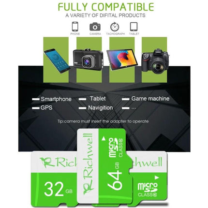 Richwell 16GB Class 10 Micro SD Memory Card for Cameras and Devices - expandable storage for cameras, smartphones, tablets, GPS, plug-and-play