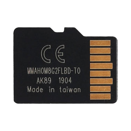 Richwell 8GB Class 10 Micro SD Card for Smartphones and Cameras - black microSD card back view showing contact pins and Made in Taiwan label