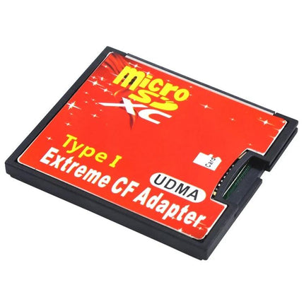 Micro SD to Compact Flash Memory Card Adapter with Single Socket - red Type I UDMA CF adapter for MicroSD cards