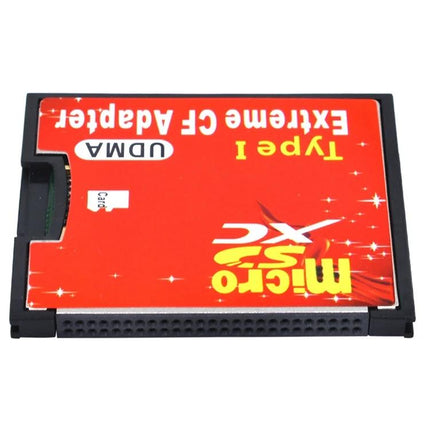 Micro SD to Compact Flash Memory Card Adapter with Single Socket - red Type I CF adapter for Micro SD