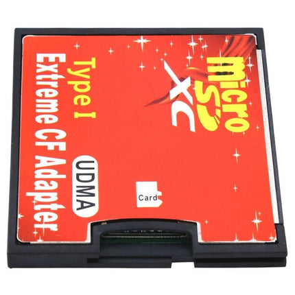 Micro SD to Compact Flash Memory Card Adapter with Single Socket - red Type I CF adapter for using Micro SD cards in CF slots