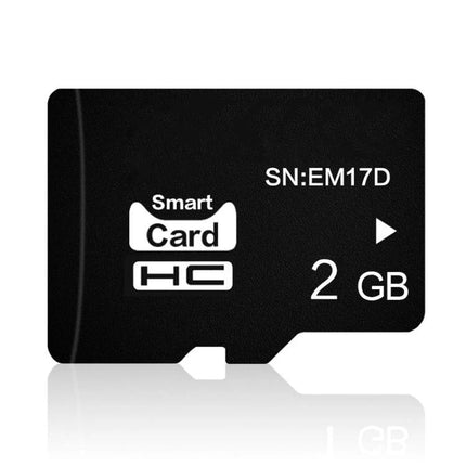 Eekoo 2GB Micro SD Memory Card for Everyday Device Storage - black microSD card showing 2GB capacity and SN:EM17D