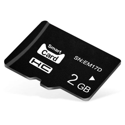 Eekoo 2GB Micro SD Memory Card for Everyday Device Storage black 2GB microSD showing label and HC icon, ideal for dash cams and kids story machines