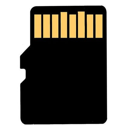 8GB Micro SD Card for Expanding Smartphone Storage - black microSD card showing gold contact pins, ideal for extra photos and apps