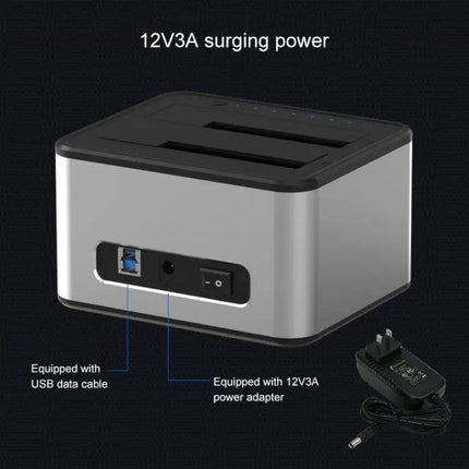 Blueendless 2-Bay Hard Drive Dock for Secure Data Cloning