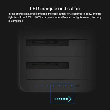Blueendless 2-Bay Hard Drive Dock for Secure Data Cloning