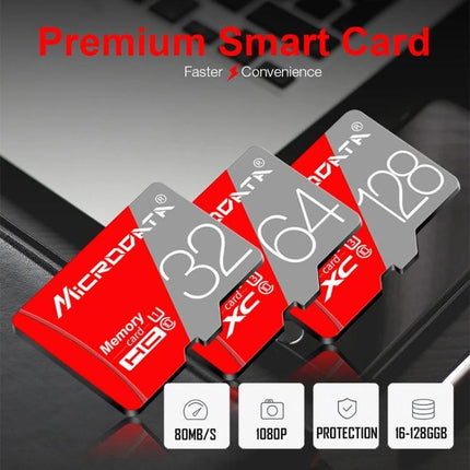 Microdata 128GB Class 10 Micro SD Card for Phones and Cameras - reliable plug-and-play storage for photos, videos and apps