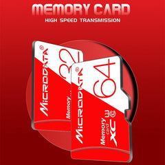 MICRODATA 16GB Ultra High-Speed U1 Red and White Micro SD Memory Card