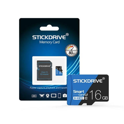 Stickdrive 16GB Micro SD Memory Card for Smartphones and Cameras – 16GB microSD card with adapter, plug-and-play storage for photos and videos