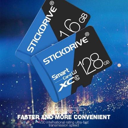 STICKDRIVE 32GB Blue Micro SD Card for Smartphones and Devices - blue 32GB microSD for smartphones, tablets, GPS, photo and video storage