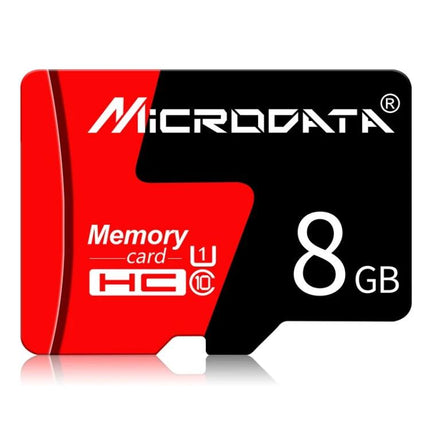 Microdata 8GB Red and Black Micro SD Card for Smartphones - red and black 8GB micro SD memory card for phones, photos, videos, plug-and-play