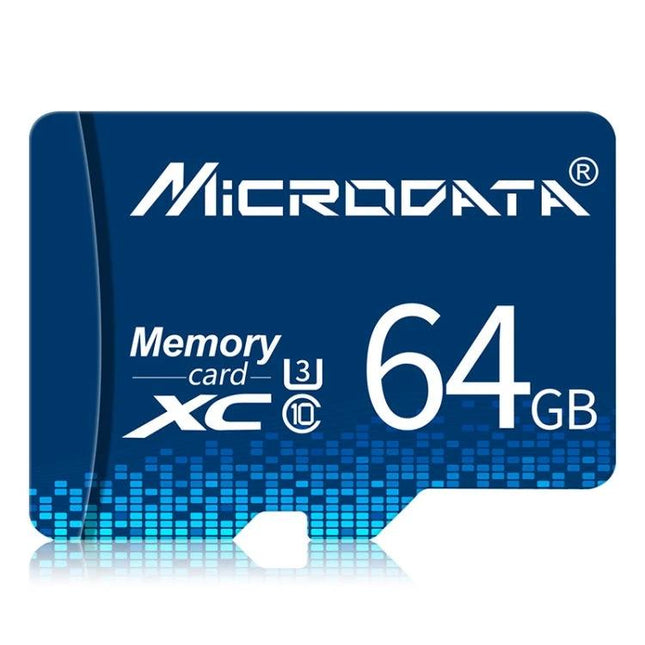 Microdata 64GB U3 Micro SD Card for Device Storage and Transfer - blue Microdata 64GB U3 memory card for smartphones and 4K cameras