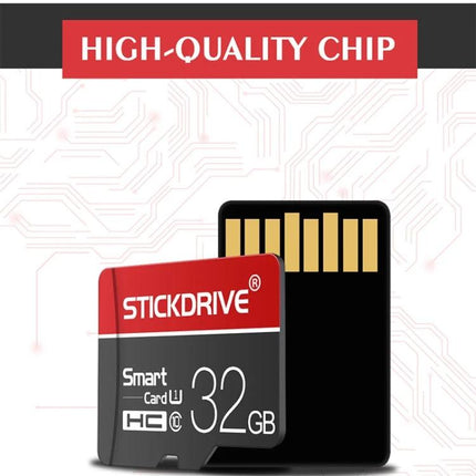 Stickdrive 16GB Micro SD Memory Card for Smartphones and Tablets shown next to adapter highlighting reliable everyday storage expansion