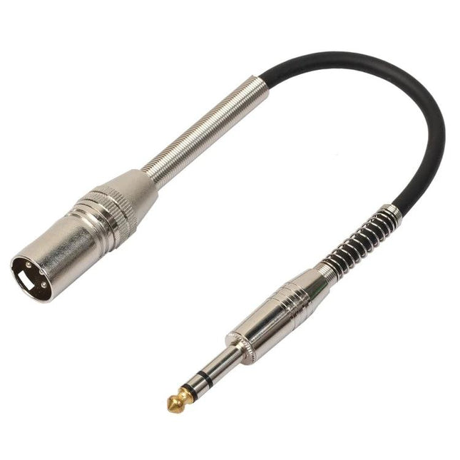 Connect Your Microphone for Home Recording Sessions with Cable - XLR to 6.35mm 3-pin adapter cable for podcasting and home studio
