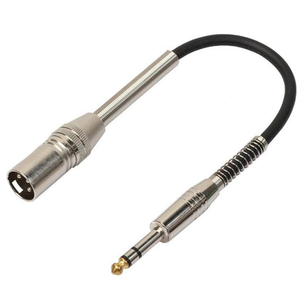Connect Your Microphone for Home Recording Sessions with Cable - XLR 3-pin to 6.35mm TRS adapter cable for podcasting and home studio