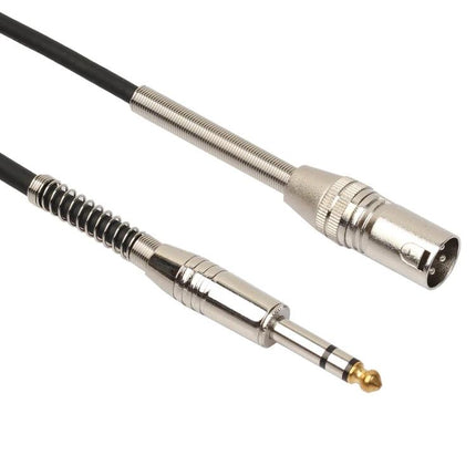Connect Your Microphone for Home Recording Sessions with Cable — XLR to 6.35mm 3-pin microphone connection cable for home studios