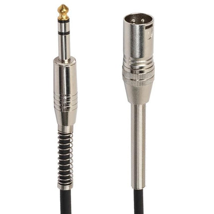 Connect Your Microphone for Home Recording Sessions with Cable - XLR 3-pin to 6.35mm TRS cable for clear podcasting and home studio connections
