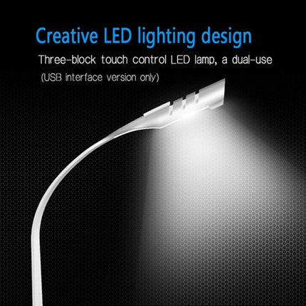 Compact USB Microphone for Everyday Online Communication and Recording - compact desktop mic shown with LED lamp and USB plug for clear voice capture