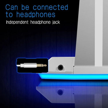 Compact USB Microphone for Everyday Online Communication and Recording with independent headphone jack shown connected to laptop