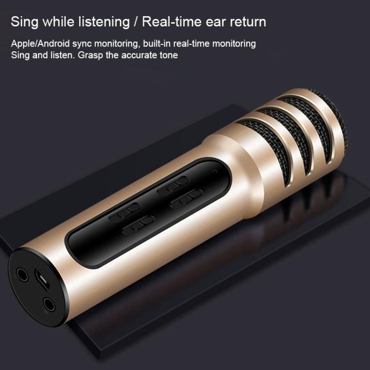 BGN-C7 Portable Dual Mobile Karaoke Microphone with Built-in Sound Card for Live Singing