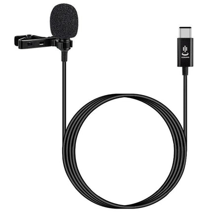 YICHUANG Lavalier Microphone For Daily Mobile Recording clipped lavalier with Type-C connector and foam windscreen for clear mobile vlogging audio