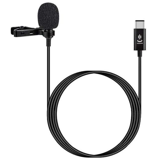 YICHUANG Lavalier Microphone For Daily Mobile Recording clipped lavalier with Type-C connector and foam windscreen for clear mobile vlogging audio