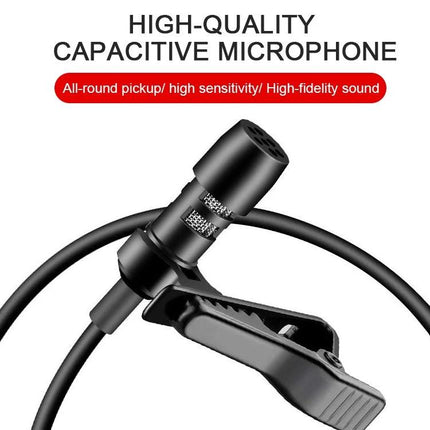 YICHUANG Lavalier Microphone For Daily Mobile Recording clipped to shirt with Type-C cable for clear hands-free vlogging and interviews
