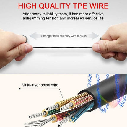 YICHUANG Lavalier Microphone For Daily Mobile Recording showing high quality TPE wire and multi-layer spiral cable construction