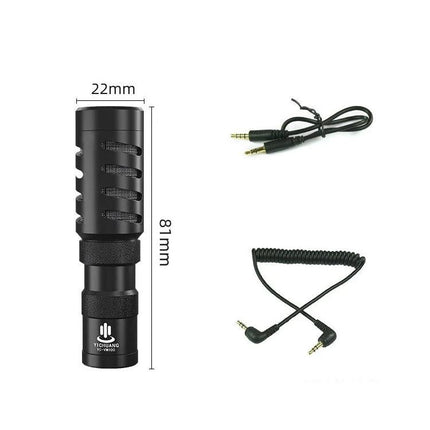 YICHUANG Microphone for Clear Daily Conversations at Home compact black noise-reducing mic with 3.5mm cables (22mm x 81mm)