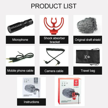YICHUANG Microphone for Clear Daily Conversations at Home compact kit with shock absorber, windscreen, cables and travel bag for video calls