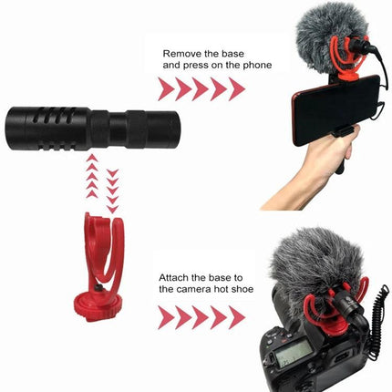 YICHUANG Microphone for Clear Daily Conversations at Home – compact noise-reducing mic with windscreen and phone or camera mount for video calls