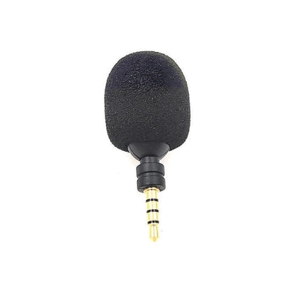 Compact Microphone for Daily Mobile and Laptop Recording - small plug-in mic with foam windscreen for clear voice capture on phones and laptops